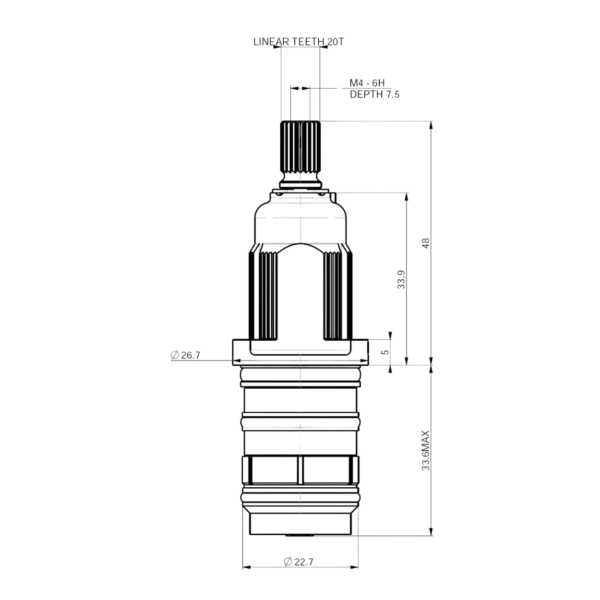 Cartouche thermostatique de douche CA189-036 – Image 3