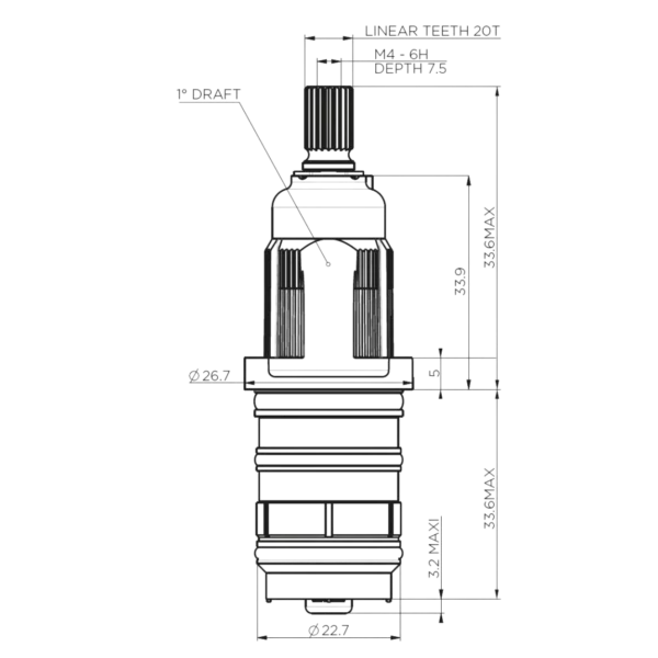 Cartouche thermostatique VT23-003 tech