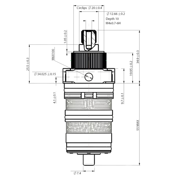 サーモスタットカートリッジ VT30-001